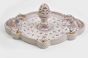 Пасхальное блюдо с Лисами и Птичками Невеличками